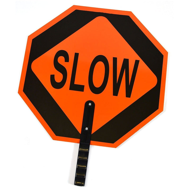 RK STSL Stop/Slow Paddle Sign, Aluminum, 6" Polygrip Handle-RK Safety-RK Safety