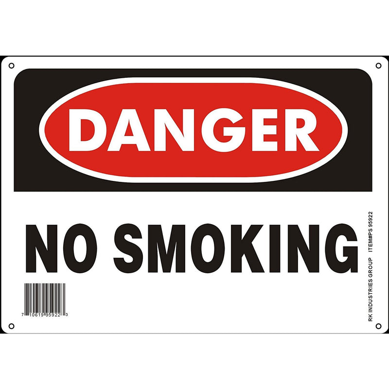 RK OSHA Safety Sign, Legend "Danger No Smoking"-RK Safety-RK Safety