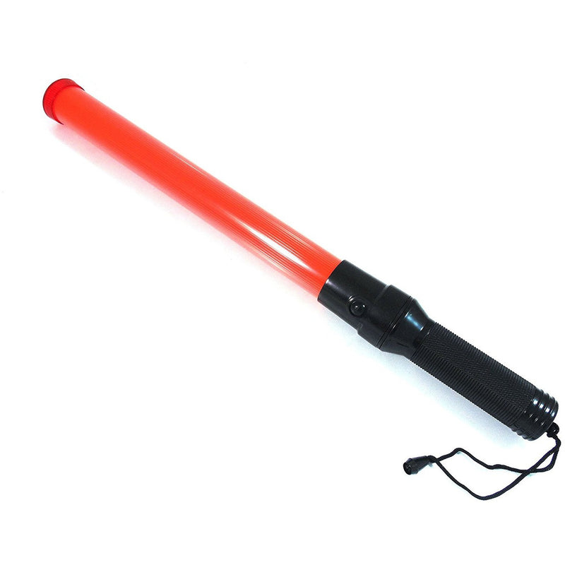 Signal Traffic Wand Baton LED Flashlight with Wrist Strap - Red-RK Safety-RK Safety