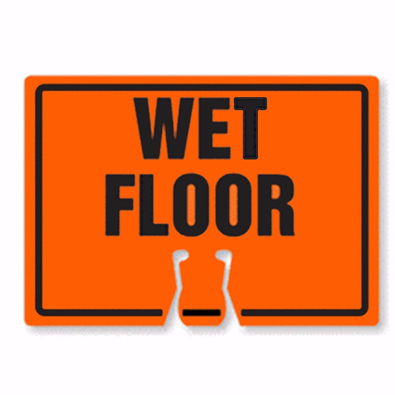 RK Traffic Cone Sign 33 Legend "Wet Floor", 18" Width x 14" Height, Black on Orange-RK Safety-RK Safety