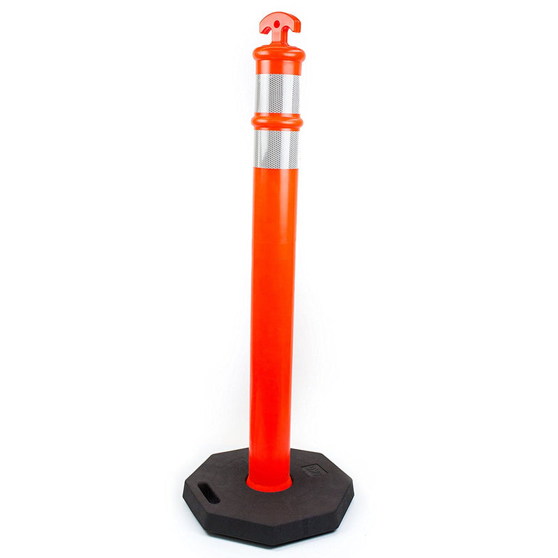 Traffic 42" Delineator Posts with 13 lbs Bases, Orange-RK Safety-RK Safety