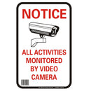 RK OSHA Safety Sign, Legend "Notice All Activities Monitored By Video Camera"-RK Safety-RK Safety