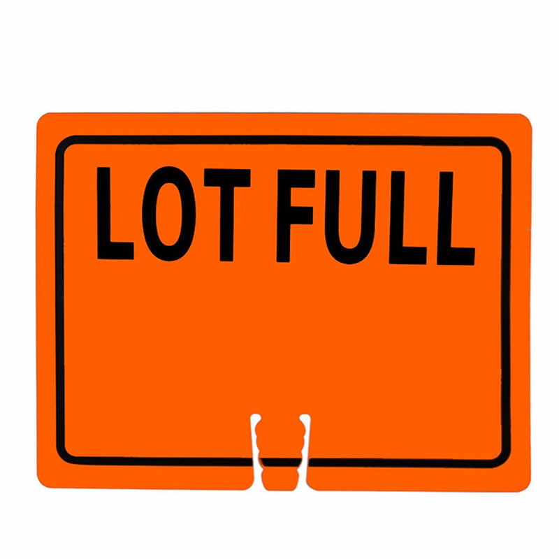 RK Traffic Cone Sign 27 Legend "Lot Full", 18" Width x 14" Height, Black on Orange-RK Safety-RK Safety