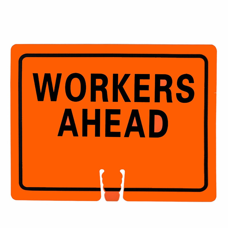 RK Traffic Cone Sign 26 Legend "Workers Ahead", 18" Width x 14" Height, Black on Orange-RK Safety-RK Safety
