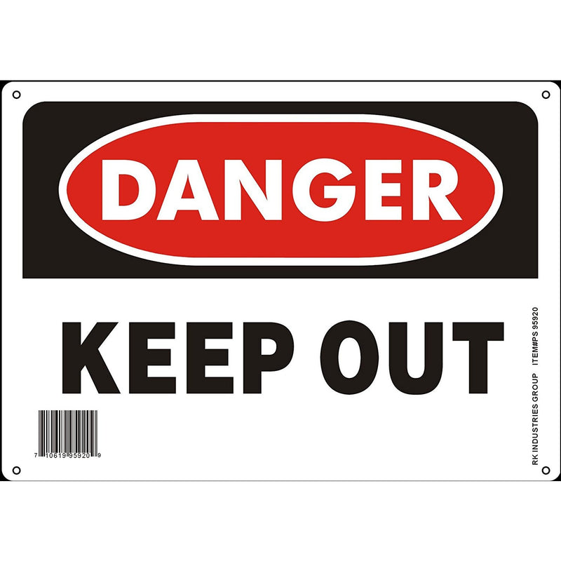 RK OSHA Safety Sign, Legend "Danger Keep Out"-RK Safety-RK Safety