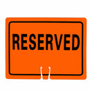 RK Traffic Cone Sign 30 Legend "Reserved", 18" Width x 14" Height, Black on Orange-RK Safety-RK Safety
