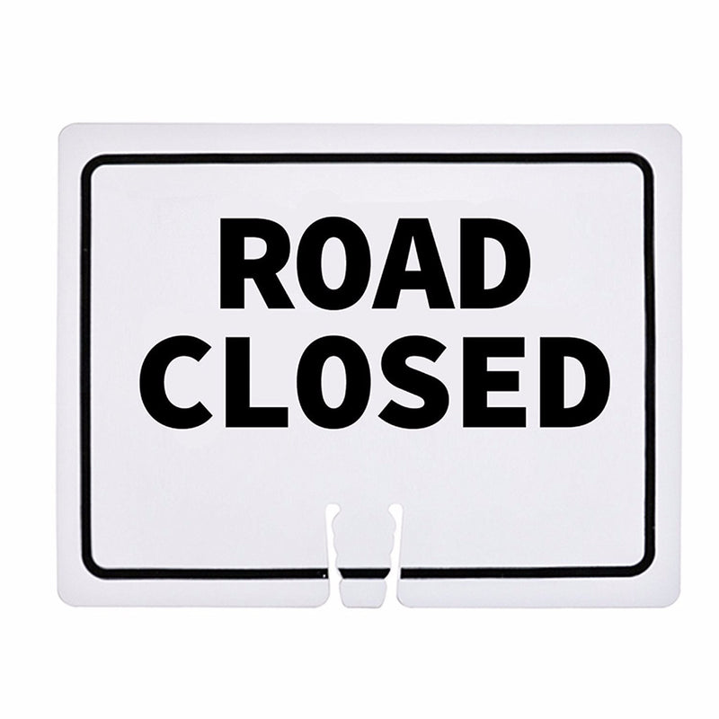 RK Traffic Cone Sign 14 Legend "Road Closed", 18" Width x 14" Height, Black on White-RK Safety-RK Safety