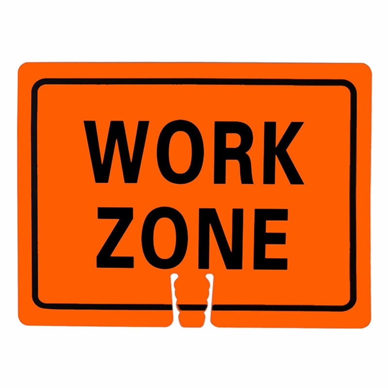 RK Traffic Cone Sign 35 Legend "Work Zone", 18" Width x 14" Height, Black on Orange-RK Safety-RK Safety
