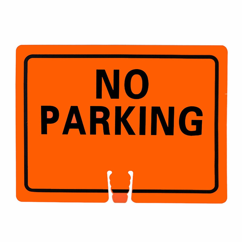 RK Traffic Cone Sign 22 Legend "No Parking", 18" Width x 14" Height, Black on Orange-RK Safety-RK Safety
