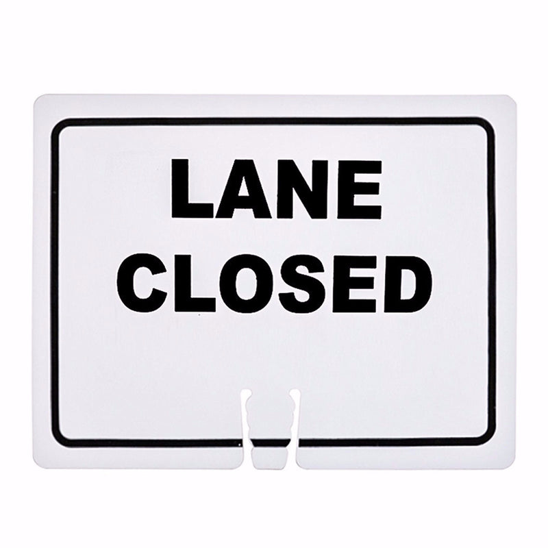 RK Traffic Cone Sign 15 Legend "Lane Closed", 18" Width x 14" Height, Black on White-RK Safety-RK Safety