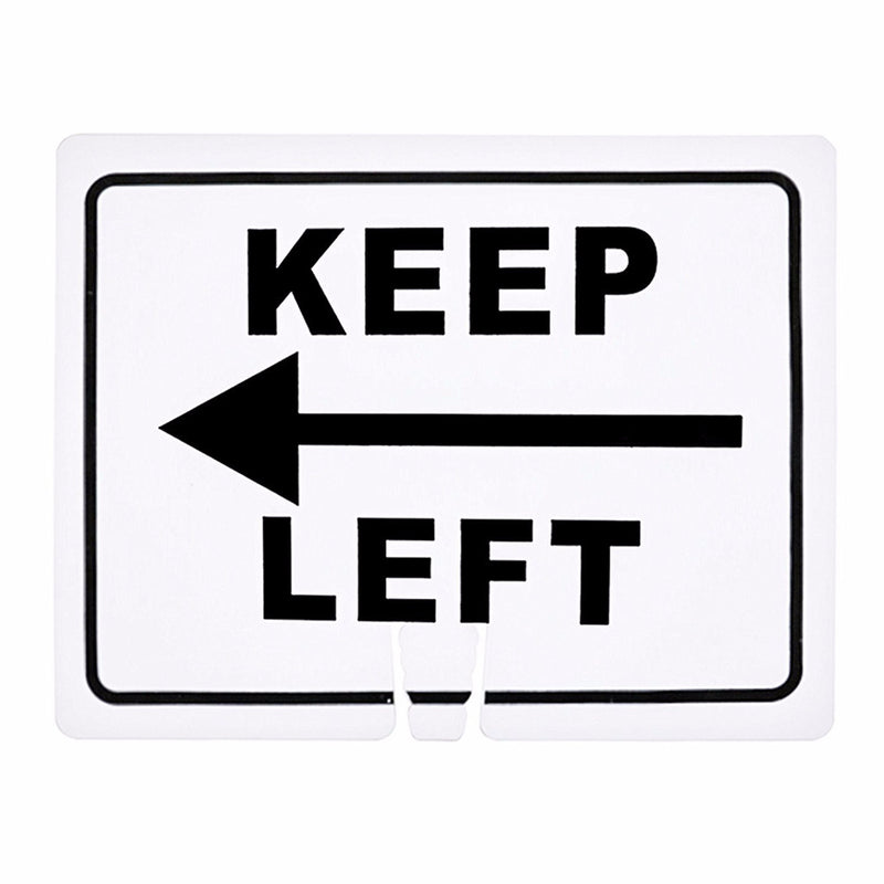 RK Safety Traffic Cone Sign 12 Legend "Keep Left", 18" Width x 14" Height, Black on White-RK Safety-RK Safety
