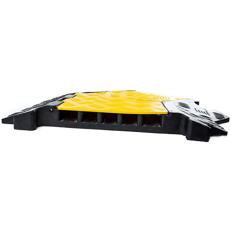 RK RK-CP-5CLT, 5Channel Modular Rubber Cable Protector Ramp-Left turn-RK Safety-RK Safety
