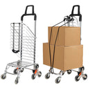 RK Safety Folding Shopping Cart Portable Grocery Utility Lightweight Stair Climbing Cart with Rolling Swivel Wheels and Removable Waterproof Canvas Removable Bag (One, Navy Blue)-RK Safety-RK Safety