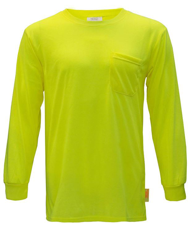 Long Sleeve High-Vis Force Color Enhanced Safety Shirt - L2110-New York Hi-Viz Workwear-RK Safety