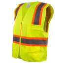 SRUS9811,9812, 9813 Class 2 Two Tone High Visibility Safety Vest- SRUSS9811&SRUSS9812 (Orange, Lime)-New York Hi-Viz Workwear-RK Safety