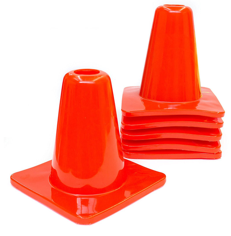 RK Safety 6 Inch Multipurpose Weighted Sports Cones (Orange)