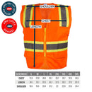 SRUS9811,9812, 9813 Class 2 Two Tone High Visibility Safety Vest- SRUSS9811&SRUSS9812 (Orange, Lime)-New York Hi-Viz Workwear-RK Safety