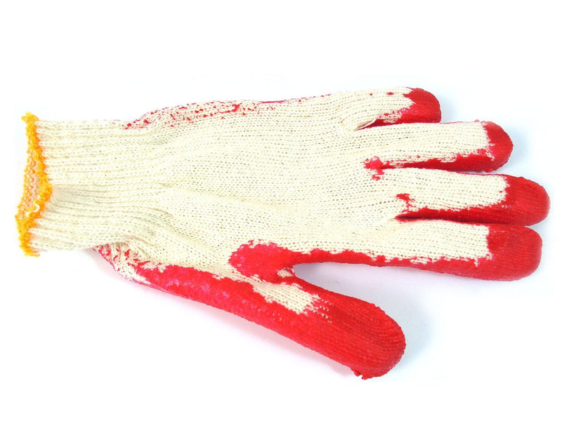 300 Pairs String Knit Red Palm Latex Dipped Gloves, Made in Korea -WRGKR300W/B, 300 Pairs String Knit White Poly Cotton Work Gloves, Made in Korea-WCGKR300-RK Safety-RK Safety