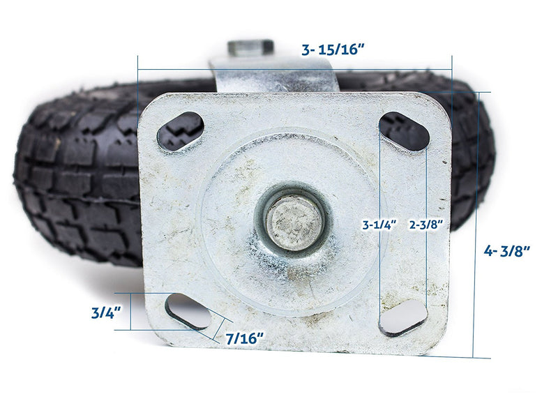 10-Inch Swivel Pneumatic Caster - NK CPNMT10S-NK-RK Safety