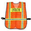 Contractor Safety Vest with Reflective Stripes - 8001 & 8002 (Orange, Lime)-New York Hi-Viz Workwear-RK Safety