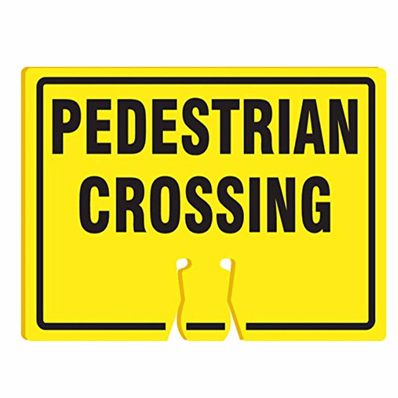 RK Traffic Cone Sign 39 Legend "Pedestrian Crossing", 18" Width x 14" Height, Black on Yellow-RK Safety-RK Safety