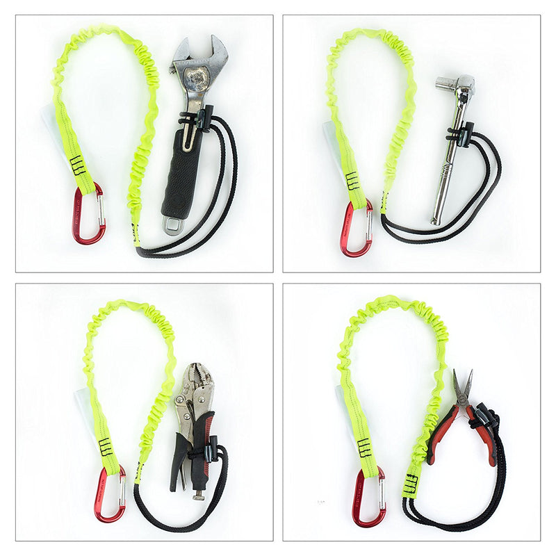Spidergard 3 ft Tool Lanyard with Single Carabiner, Lime-NK-RK Safety