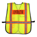 Contractor Safety Vest with Reflective Stripes - 8001 & 8002 (Orange, Lime)-New York Hi-Viz Workwear-RK Safety
