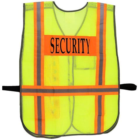 Security Safety Vest with Reflective Strips, One Size Fits All - 8003-New York Hi-Viz Workwear-RK Safety