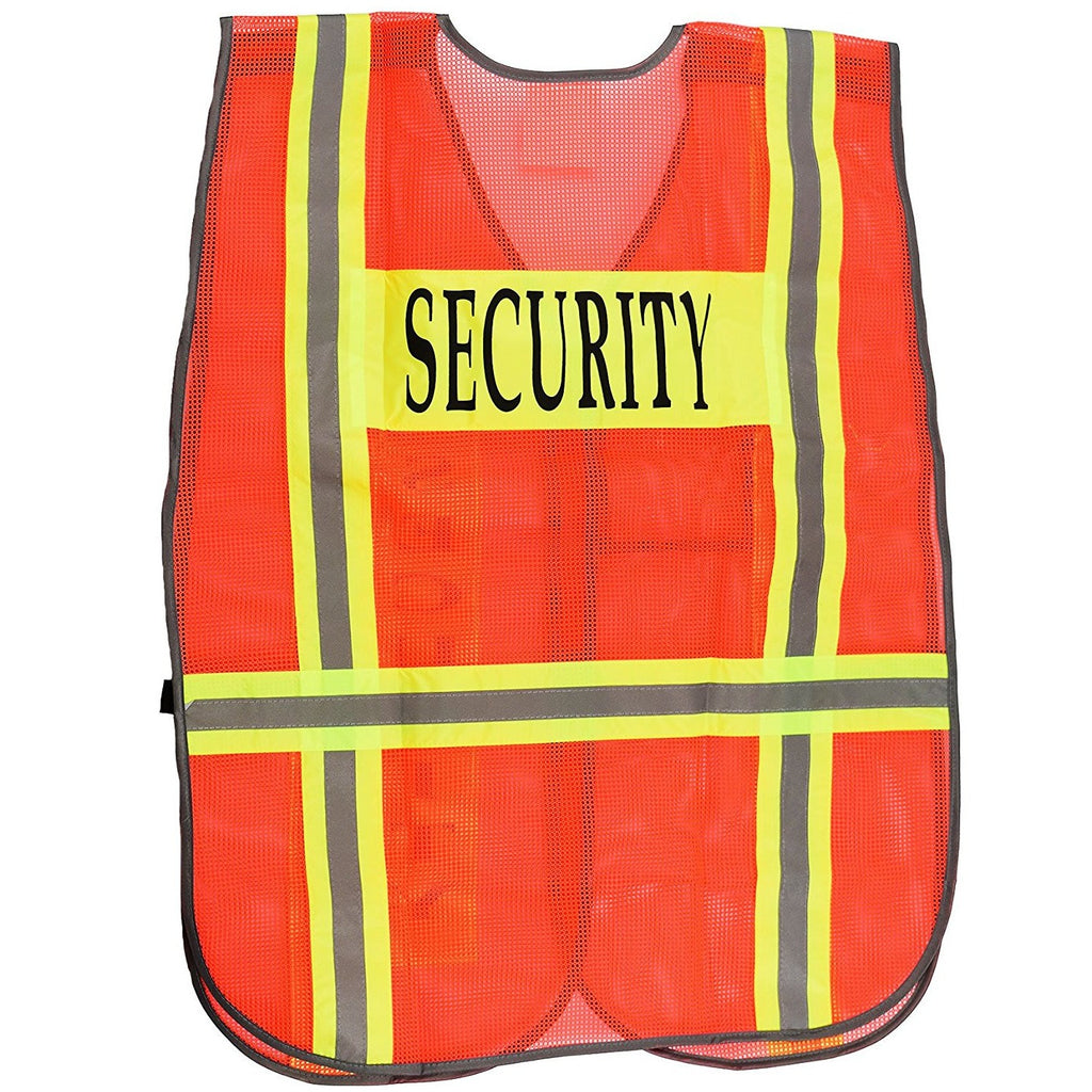 Security Safety Vest with Reflective Strips, One Size Fits All 8003