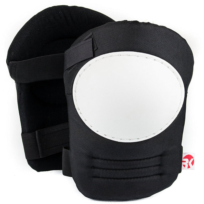 RK Safety Kneepad with White Hard Shell, Stitched Poly Cap-RK Safety-RK Safety