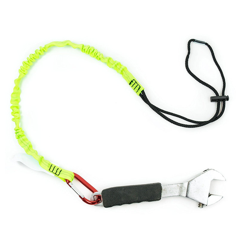 Spidergard 3 ft Tool Lanyard with Single Carabiner, Lime-NK-RK Safety