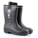 Insulated Waterproof Fur Interior Rubber Sole Winter Rain Boots-RKBW-BK-RK Guard-RK Safety