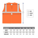 Class 2 High Vis Safety Vest with Reflective Strips - M8511& M8512 (Orange, Lime)-New York Hi-Viz Workwear-RK Safety