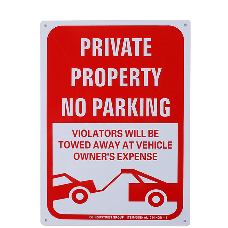 RK OSHA Safety Sign, Legend "Private Property, No Parking"-RK Safety-RK Safety