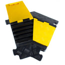 RK RK-CP-5CLT, 5Channel Modular Rubber Cable Protector Ramp-Left turn-RK Safety-RK Safety