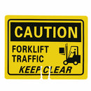 RK Traffic Cone Sign 38 Legend "Caution Forklift Traffic", 18" Width x 14" Height, Black on Yellow-RK Safety-RK Safety