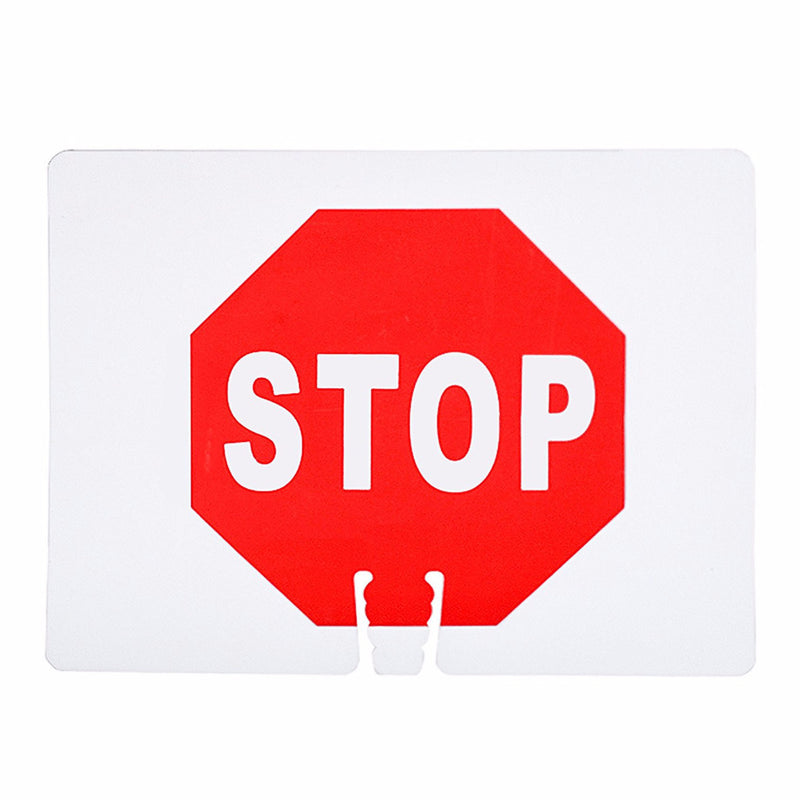 RK Traffic Cone Sign 20 Legend "Stop", 18" Width x 14" Height, Red on White-RK Safety-RK Safety