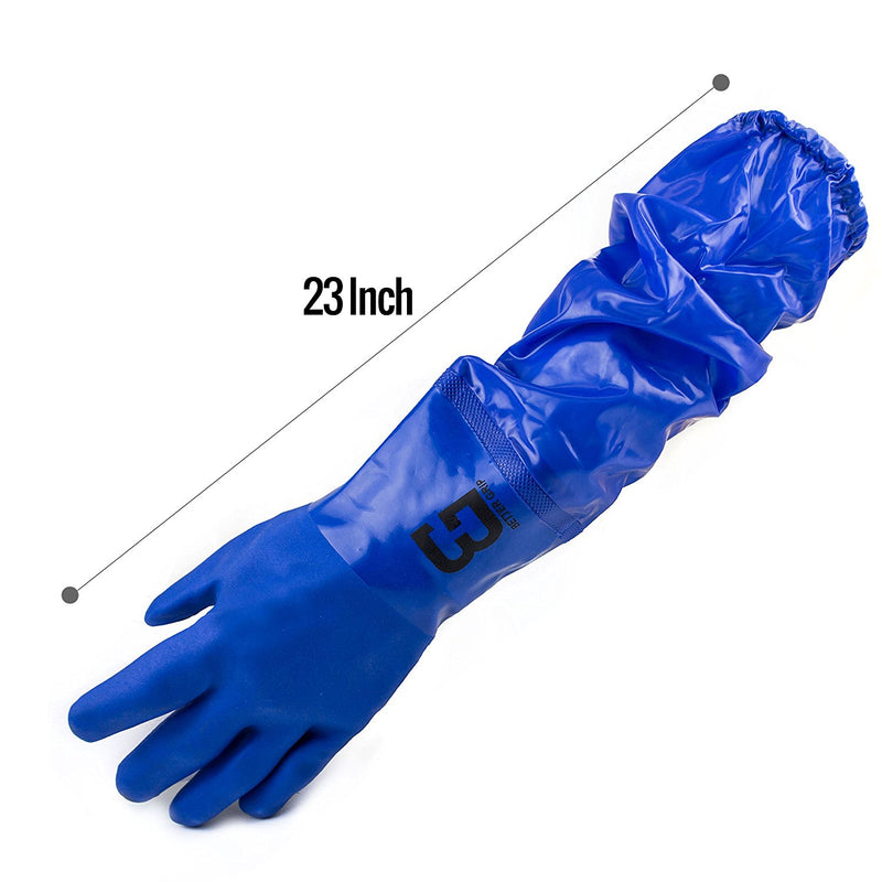 Better Grip Premium Double Coated 23 inch PVC Chemical Resistant Gloves-BG26PVC-BLU-Better Grip-RK Safety