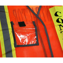 Contractor Safety Vest with Reflective Stripes - 8001 & 8002 (Orange, Lime)-New York Hi-Viz Workwear-RK Safety