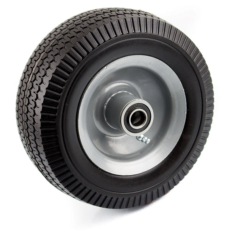 NK 8" x 3.5" Solid Rubber Flat Free Tubeless Wheel - WFF8-NK-RK Safety