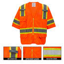 Class 3 Two Tone Hi Viz Breathable Polyester Mesh Vest - MV7811&MV7812,MV7813(Orange, Lime)-New York Hi-Viz Workwear-RK Safety