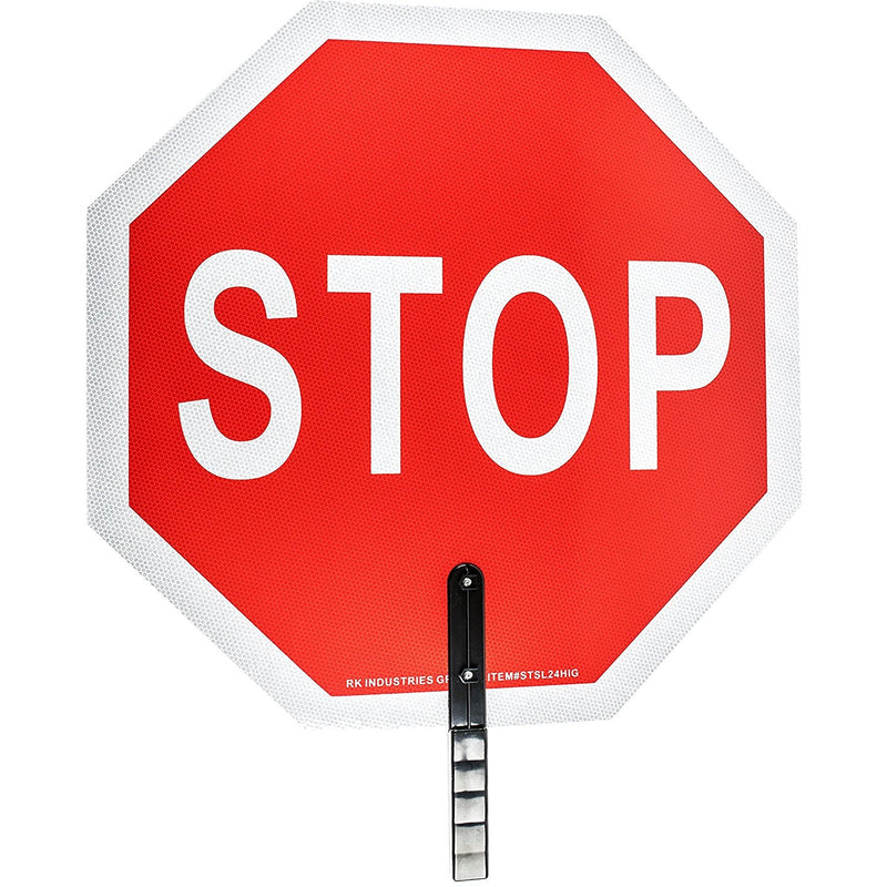 RK STSL Stop/Slow Paddle Sign, Aluminum, 6" Polygrip Handle-RK Safety-RK Safety
