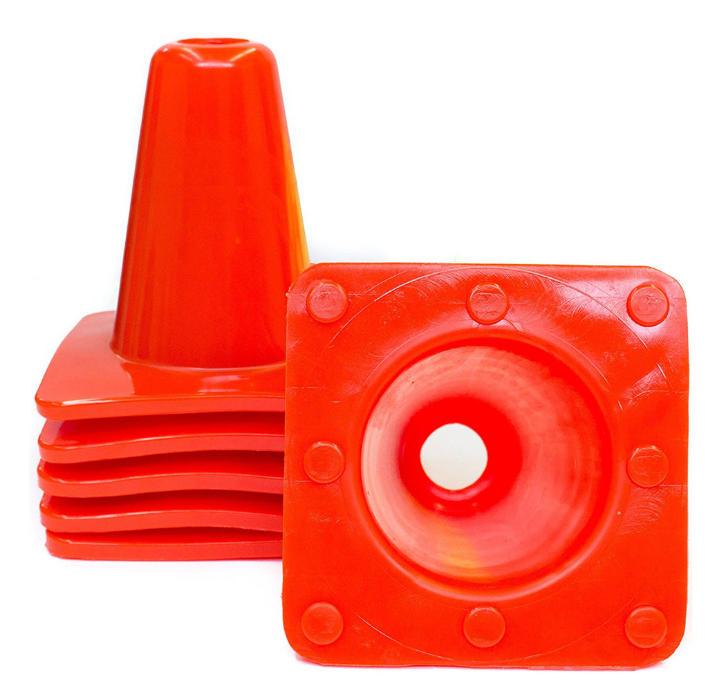 RK Safety 6 Inch Multipurpose Weighted Sports Cones (Orange)