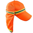 High Performance Hat/ Cap with Neck Shade - Orange-New York Hi-Viz Workwear-RK Safety