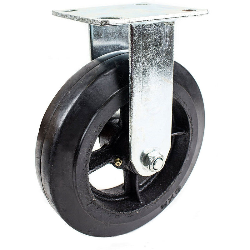 RK Heavy Duty Moldon Rubber on Cast Iron Wheel, 8" x 2"-NK-RK Safety