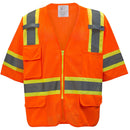 Class 3 Two Tone Hi Viz Breathable Polyester Mesh Vest - MV7811&MV7812,MV7813(Orange, Lime)-New York Hi-Viz Workwear-RK Safety