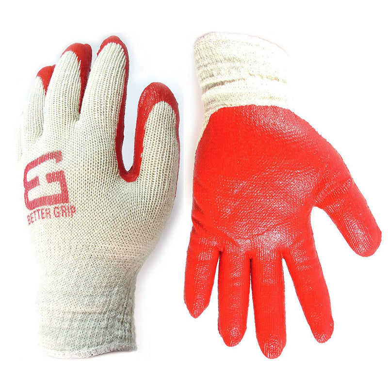 Tucker Safety FlexTech White Knit Work Gloves with Grey Nitrile Palm - Extra Large