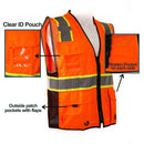 RK Safety Class 2 D-Ring Two Tone Mesh Vest - P6611& P6612 (Orange, Lime)-New York Hi-Viz Workwear-RK Safety