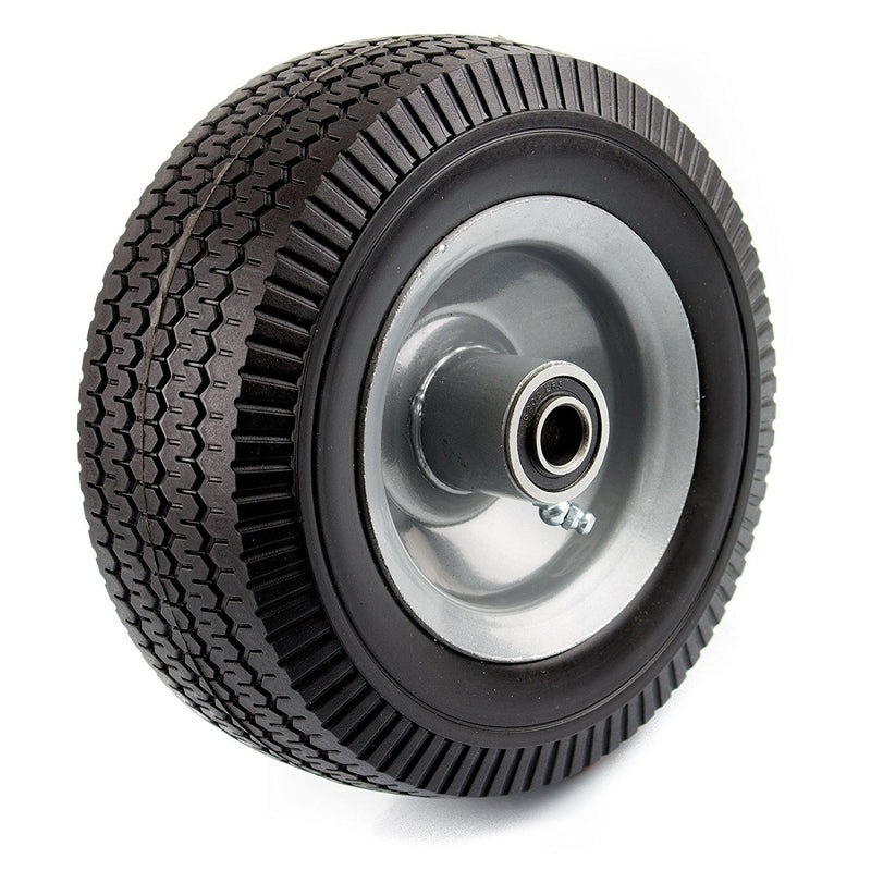 NK 8" x 3.5" Solid Rubber Flat Free Tubeless Wheel - WFF8-NK-RK Safety