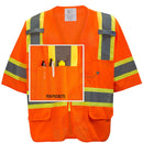Class 3 Two Tone Hi Viz Breathable Polyester Mesh Vest - MV7811&MV7812,MV7813(Orange, Lime)-New York Hi-Viz Workwear-RK Safety